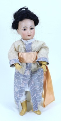 A German 164 bisque head oriental doll, German circa 1905,