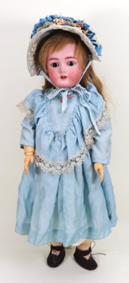 A Heinrich Handwerck/S&H bisque head girl doll, German circa 1905,