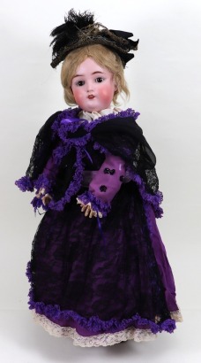 A Kestner 168 bisque head girl doll, German circa 1900,