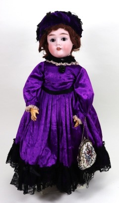 A Max Heinrich Handwerck bisque head girl doll, German circa 1905,