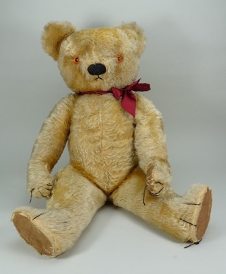 A large Chad Valley golden mohair Teddy bear, 1950s, - 3