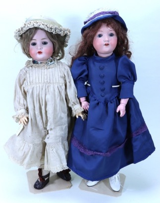 A Bruno Schmidt bisque head girl doll, German circa 1910,