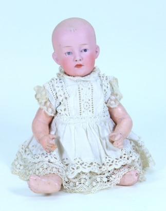 Charming Gebruder Heubach 6896 bisque head character doll, German circa 1910,