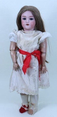 A Heinrich Handwerck/ S&H bisque head doll, German circa 1910,