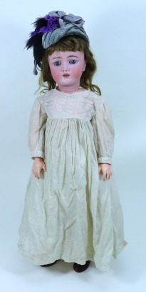 A Handwerck/Halbig bisque head girl doll, German circa 1905,