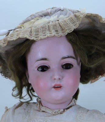 A J.D Kestner 171 bisque head girl doll in original clothes, German circa 1910, - 2