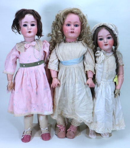 A large Otto & Dressel sprayed bisque head girl doll, German 1920s,