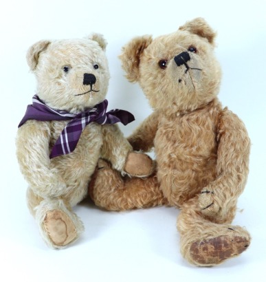 Two Farnell, Alpha Toys mohair Teddy bears, 1930s,