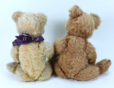 Two Farnell, Alpha Toys mohair Teddy bears, 1930s, - 2