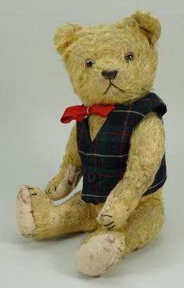 A golden mohair Teddy bear with musical movement, 1930s,