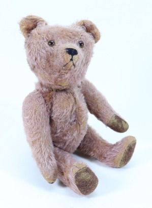 A rare apricot mohair Schuco Yes/No Teddy bear, German 1920s,