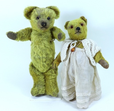 An English bright golden mohair Teddy bear, 1920s,