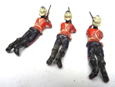 Britains EXTREMELY RARE counter pack soldiers lying firing - 4