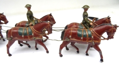 Britains RARE set 1440, Royal Field Artillery, service dress THIRD VERSION in steel helmets - 5