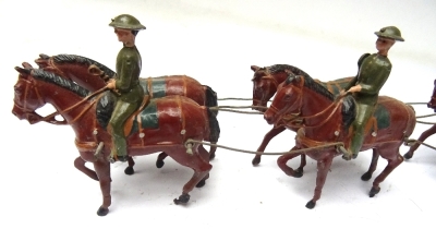 Britains RARE set 1440, Royal Field Artillery, service dress THIRD VERSION in steel helmets - 8