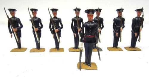 Britains set 1540 Territorials at Present, blue uniforms