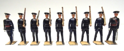 Britains set 1537, Territorials at the slope, blue uniforms