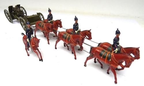 Britains set 144, Royal Field Artillery in full dress at the walk