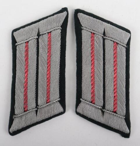 Pair of WW2 German Army Panzer Officers Tunic Collar Patches