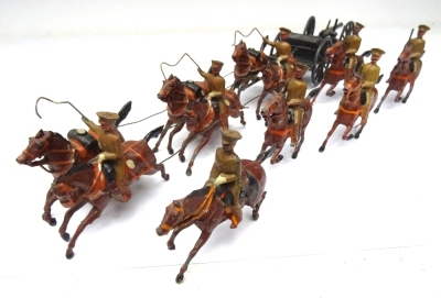 Britains set 39A, Royal Horse Artillery, service dress, collar harness - 2
