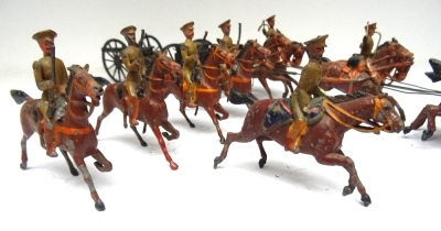 Britains set 39A, Royal Horse Artillery, service dress, collar harness - 6