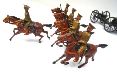 Britains set 39A, Royal Horse Artillery, service dress, collar harness - 8