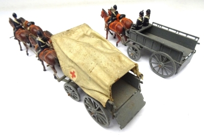 Britains set 145 Royal Army Medical Corps four horse Ambulance Wagon - 5