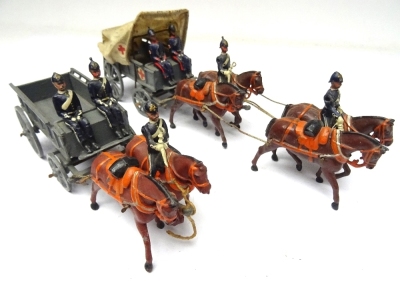 Britains set 145 Royal Army Medical Corps four horse Ambulance Wagon - 7