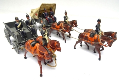 Britains set 145 Royal Army Medical Corps four horse Ambulance Wagon - 8