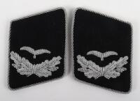 Pair of Luftwaffe Air Ministry / Airfield Construction Leutnants Collar Tabs