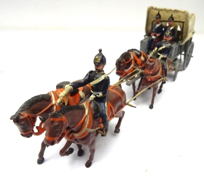 Britains set 145 Royal Army Medical Corps four horse Ambulance Wagon - 3