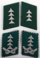 2x Pairs of Luftwaffe Enlisted Ranks Administration Section Tunic Collar Tabs