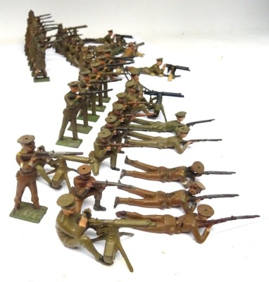 Britains British Infantry in khaki and peak caps - 4