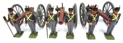 Britains set 2152, Waterloo Gunners with Gun - 8
