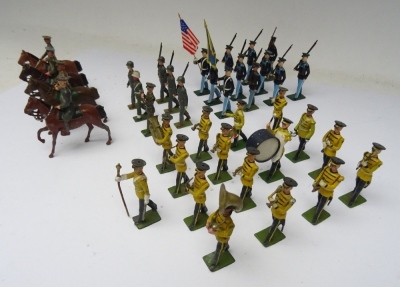 Britains US Army, Musicians in yellow jackets from set 2110 - 7