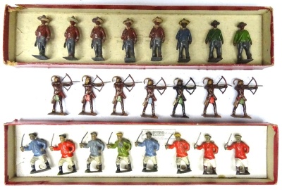 Britains from set 186, five Mexican Rurales - 2