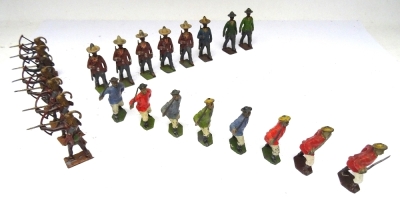 Britains from set 186, five Mexican Rurales - 3