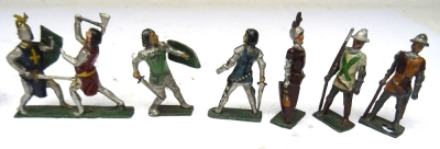 Courtenay, two RARE un-named mounted knights - 6