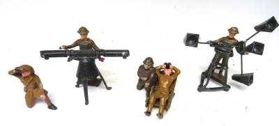 Crescent, Timpo and Hill WWII khaki British Infantry with 1930s hand carried cannon - 13