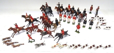 Britains Hunting Series including RARE 623 Huntswoman with RARE Kew Huntspeople - 4
