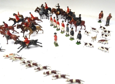 Britains Hunting Series including RARE 623 Huntswoman with RARE Kew Huntspeople - 5