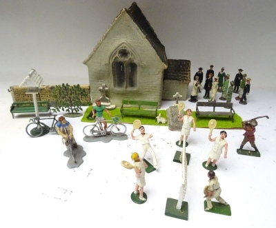 Half a Cotswold Village Church with Hill Wedding Party - 4