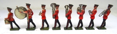 Britains Salvation Army silver Band, red coats - 7