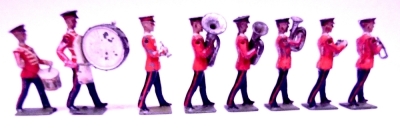 Britains Salvation Army silver Band, red coats - 9