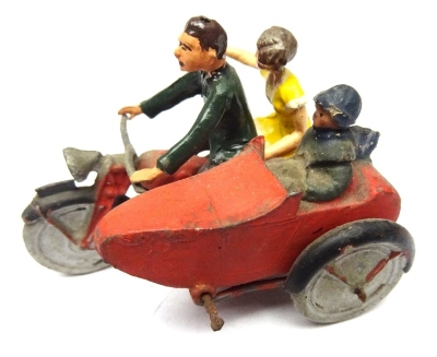 Britains set 641 Civilian Motorcycle and Sidecar - 2