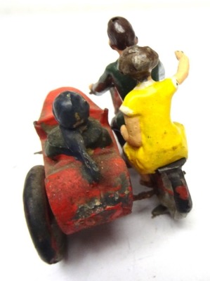 Britains set 641 Civilian Motorcycle and Sidecar - 3