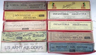 Empty Britains hollowcast Infantry set Boxes - 9