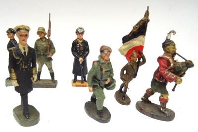 Elastolin and Lineol 70mm figures with a few others - 3