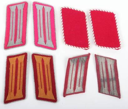 3x Pairs of Third Reich Feuerschutzpolizei Collar Patches