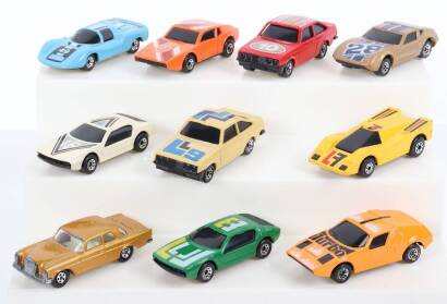 Nine Matchbox Superfast made in England, unboxed diecast cars